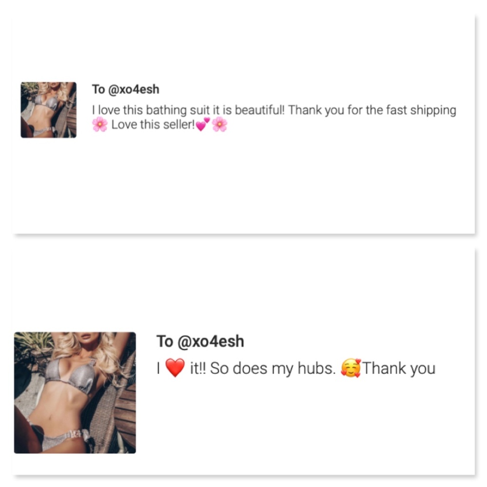 Jewelled 2 Piece Glitter Lurex Bikini Swimsuit - Picture 8 of 11